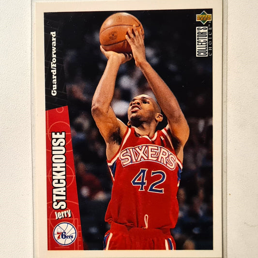 Jerry Stackhouse 1996 Upper-Deck  #122 NBA Basketball Philadelphia 76ers Excellent sleeved