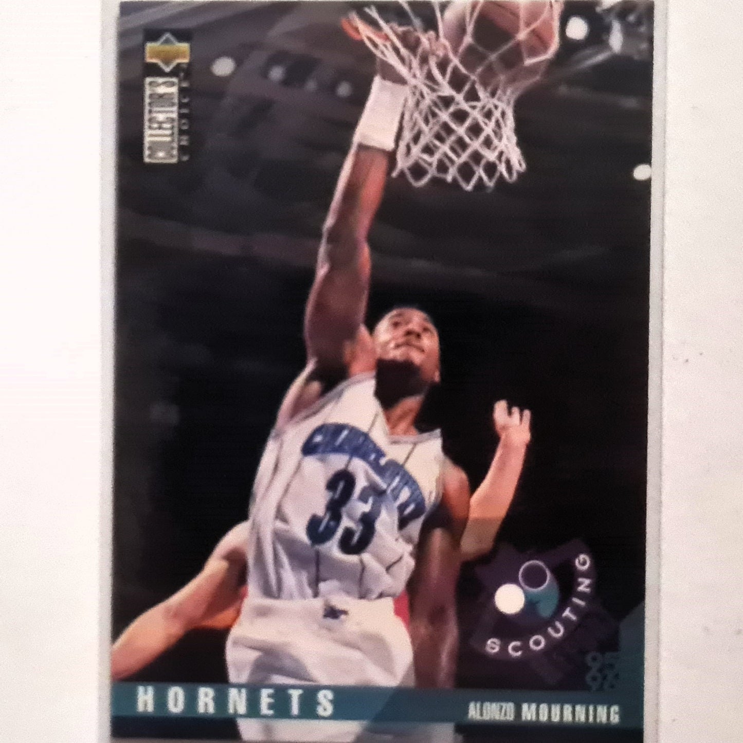 Alonzo Mourning 1995 Upper-Deck Scouting #113 NBA Basketball Charlotte Hornets Excellent Sleeved