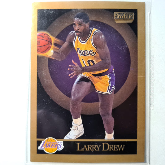 Larry Drew 1990 Skybox #136 NBA Basketball LA Lakers Excellent Sleeved