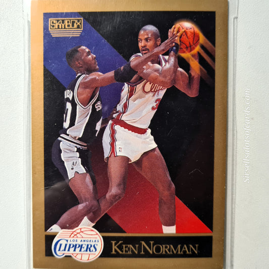 Ken Norman 1990 Skybox #131 NBA Basketball Los Angeles Clippers Excellent Sleeved