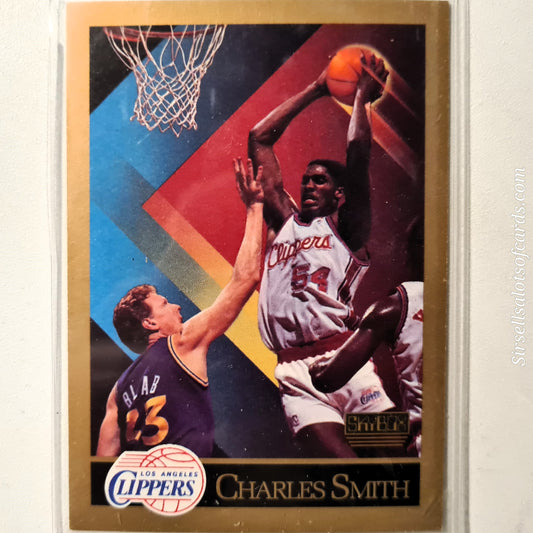 Charles Smith 1990 Skybox #132 NBA Basketball Los Angeles Clippers Excellent Sleeved