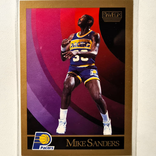 Mike Sanders 1990 Skybox #120 NBA Basketball Indiana Pacers very good Sleeved