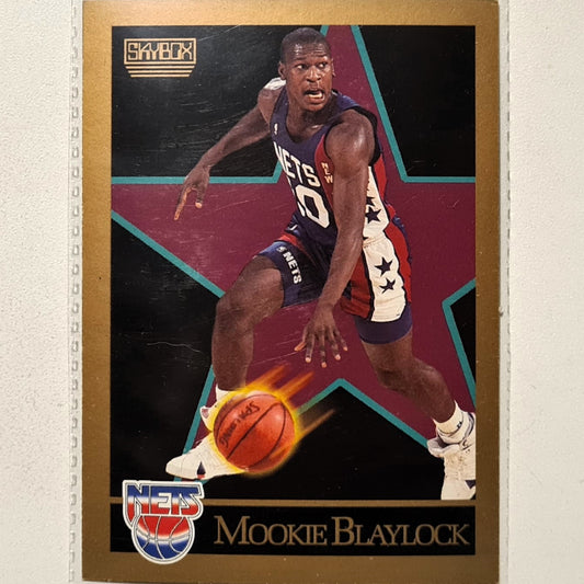 Mookie Blaylock 1990 Skybox #176 NBA Basketball New Jersey Nets very good Sleeved