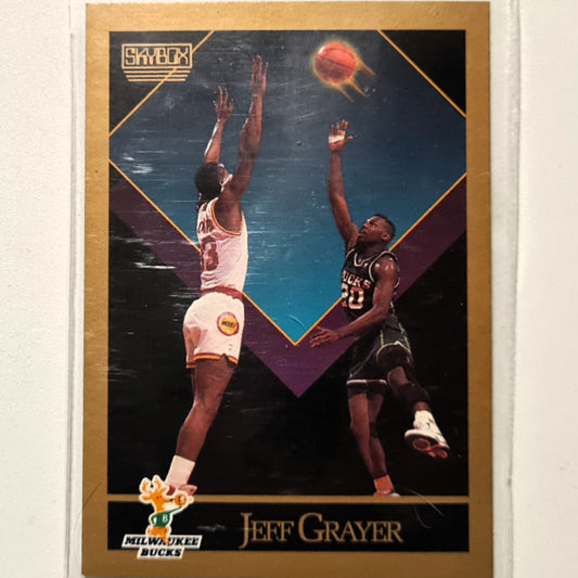 Jeff Grayer 1990 Skybox #157 NBA Basketball Milwaukee Bucks very good Sleeved