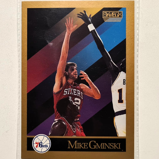 Mike Gminski 1990 Skybox #215 NBA Basketball Philadelphia 76ers very good Sleeved