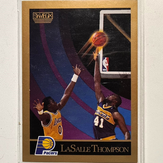 LaSalle Thompson 1990 Skybox #123 NBA Basketball Indiana Pacers very good Sleeved