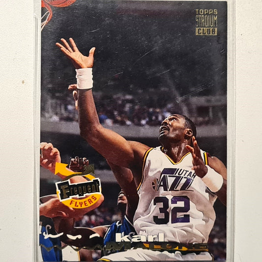 Karl Malone 1994 Topps Stadium Club Frequent Flyers #186 NBA Basketball Utah Jazz very good sleeved