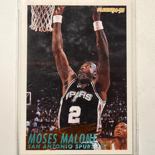 Moses Malone 1995 Fleer 94-95 gold/bronze splash #368 NBA Basketball San Antonio Spurs very good sleeved