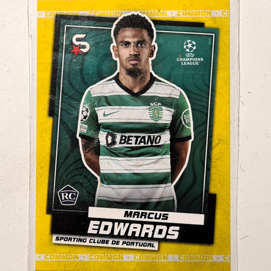 Marcus Edwards 2023 Topps Soccer Super Stars Rookie RC #148 Soccer football Sporting Lisbon Excellent sleeved