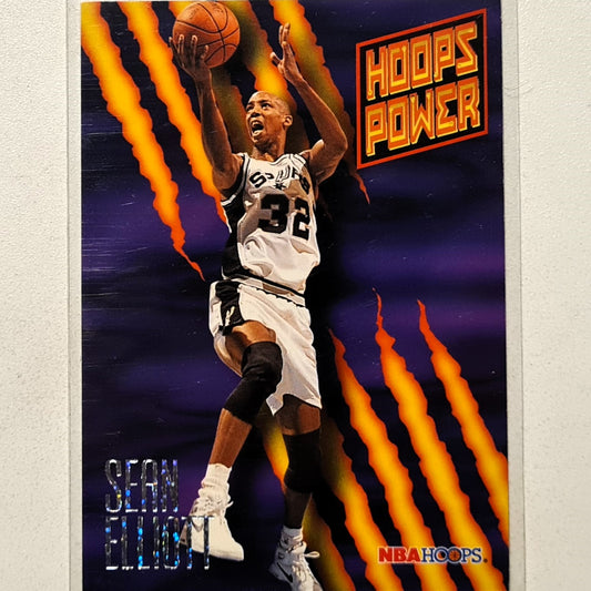 Sean Elliott 1995 Skybox NBA Hoops power insert PR-47 NBA Basketball San Antonio Spurs Excellent+ sleeved
