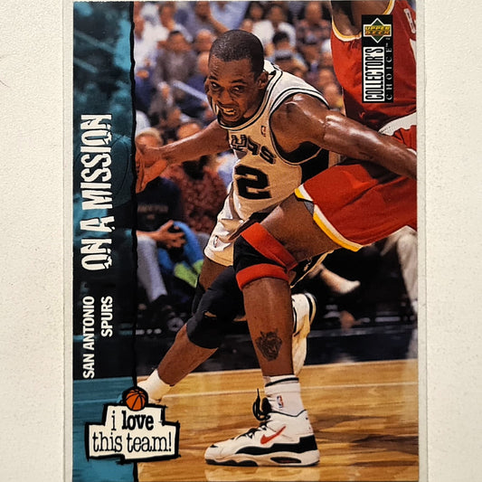 Sean Elliott 1995 Upper-Deck i love this game #179 NBA Basketball San Antonio Spurs Excellent + sleeved