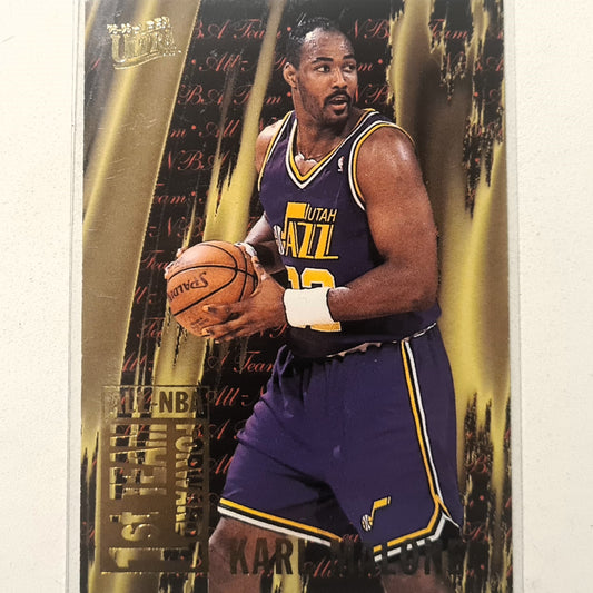 Karl Malone 1995 Fleer Ultra 95-96 All NBA 1st team forward 2 of 15 NBA Basketball Utah Jazz excellent/mint Sleeved