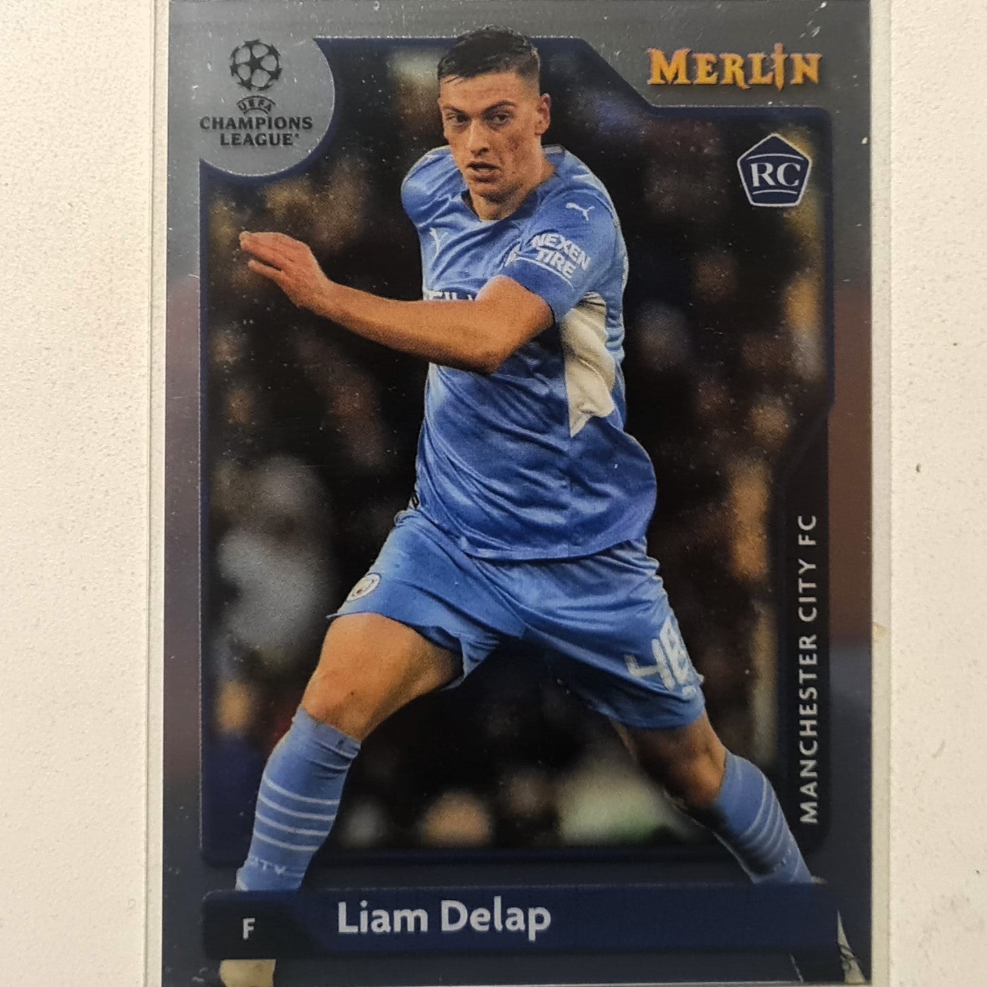 Liam Delap 2022 Topps Merlin Champions League Rookie RC #105 Soccer Football Manchester City Excellent/mint sleeved