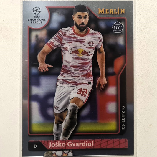 Josko Gvardiol 2022 Topps Merlin Champions League Rookie RC #81 Soccer Football RB Leipzig Excellent/mint sleeved