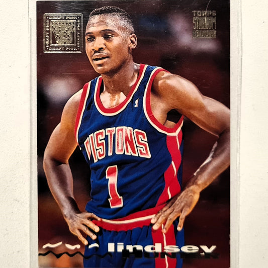 Lindsey Hunter 1994 Topps Stadium Club 93-94 93 Draft pick rookie RC #274 NBA Basketball Detroit Pistons very good Sleeved