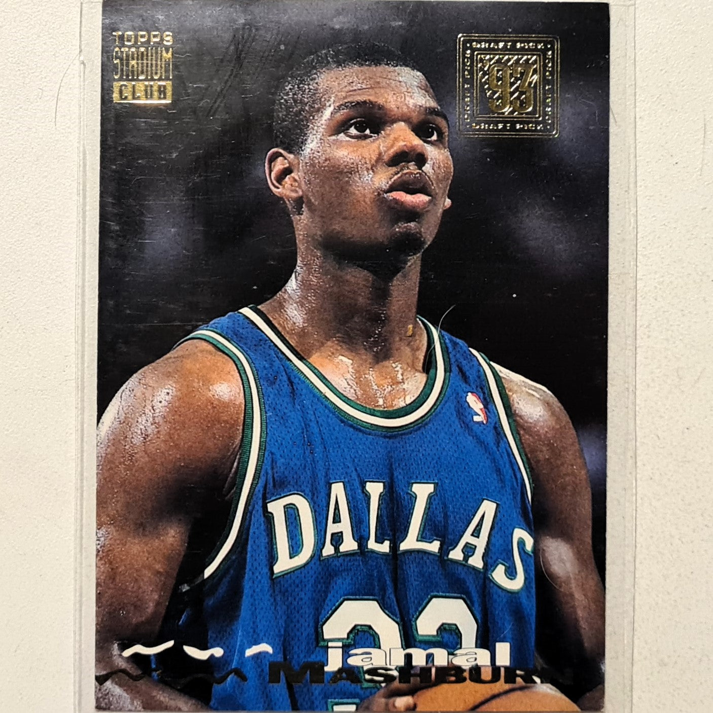 Jamal Mashburn 1994 Topps Stadium Club 93-94 93 Draft pick rookie RC #220 NBA Basketball Dallas Mavericks very good Sleeved