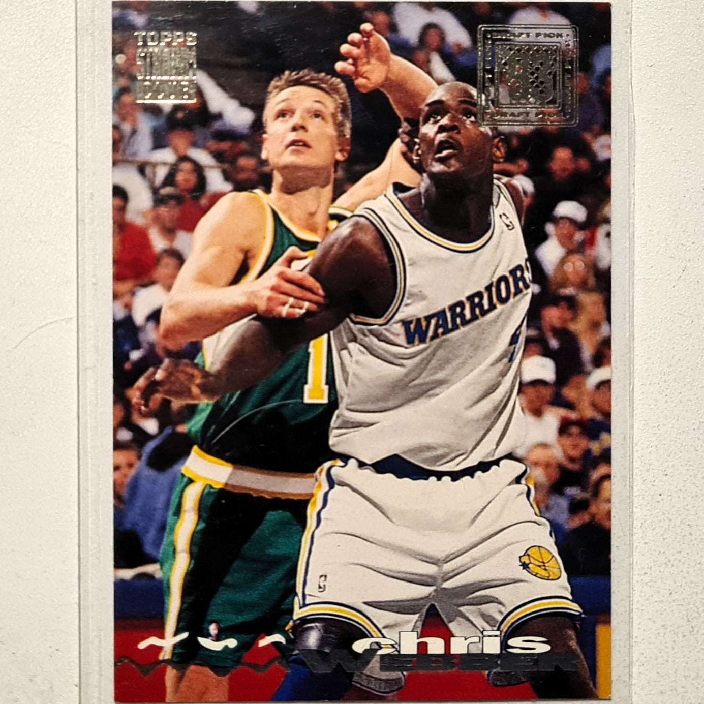 Chris Webber 1994 Topps Stadium Club 93-94 93 Draft pick rookie RC #224 NBA Basketball Golden State Warriors very good Sleeved