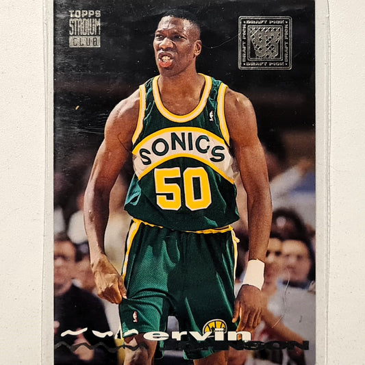 Ervin Johnson 1994 Topps Stadium Club 93-94 93 Draft pick rookie RC #341 NBA Basketball Seattle Super Sonics very good Sleeved