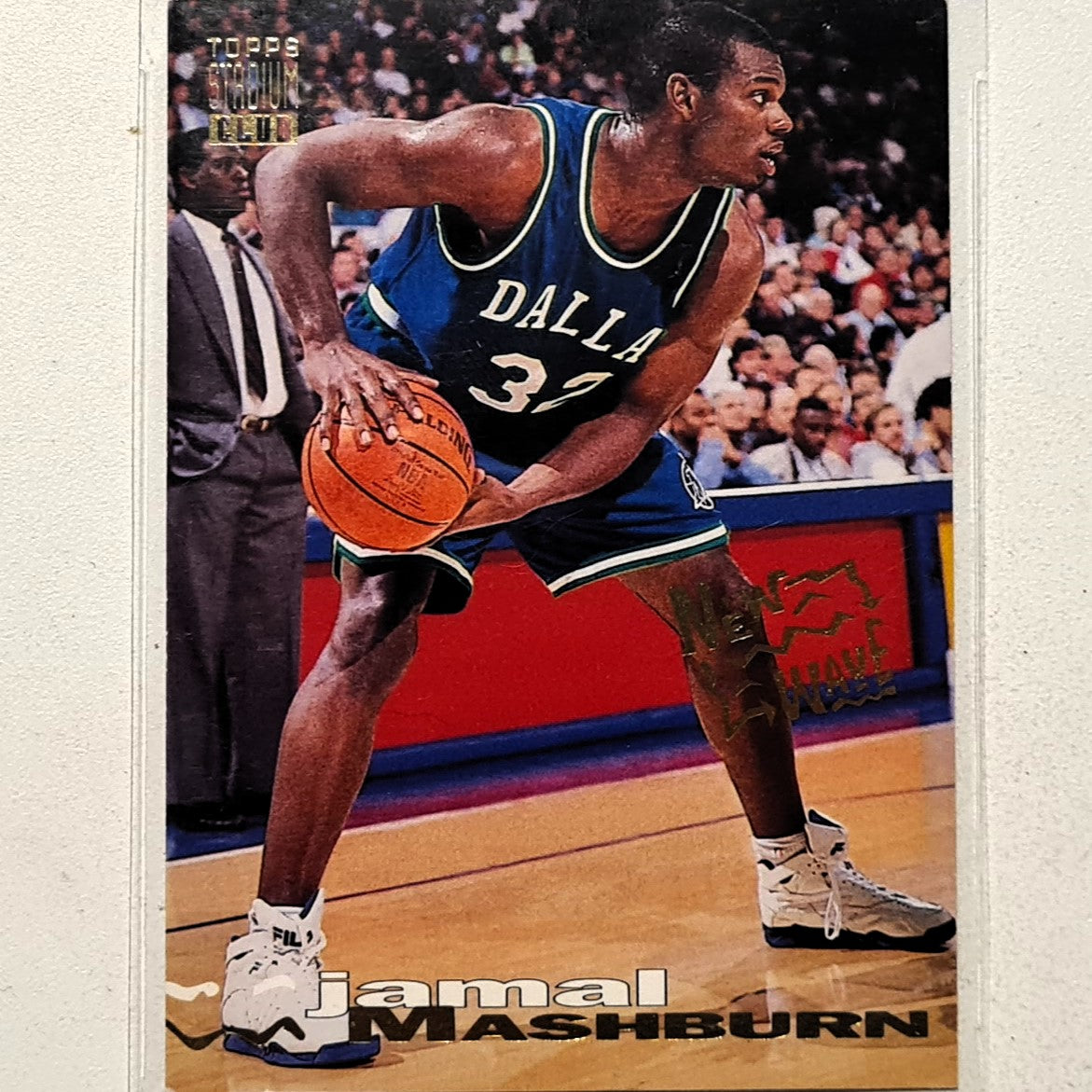 Jamal Mashburn 1994 Topps Stadium Club 93-94 93 New Wave rookie RC #265 NBA Basketball Dallas Mavericks very good Sleeved