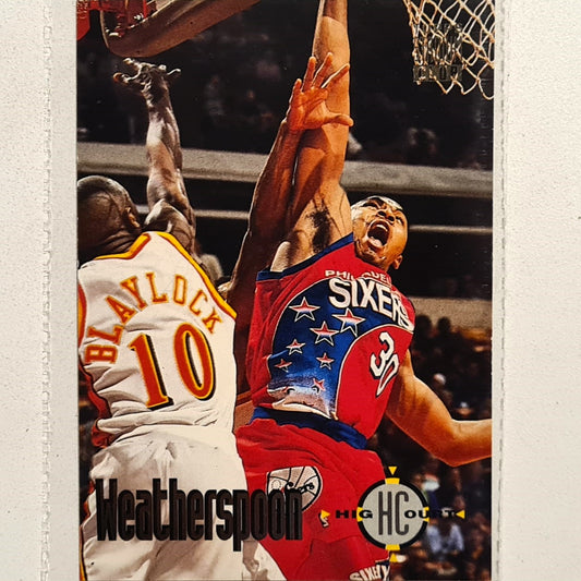 Clarence Weatherspoon 1993 Topps Stadium club High Court #66 NBA basketball Philadelphia 76ers very good