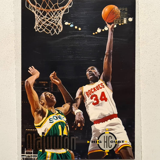 Hakeem Olajuwon 1993 Topps Stadium club High Court #64 NBA basketball Houston Rockets very good