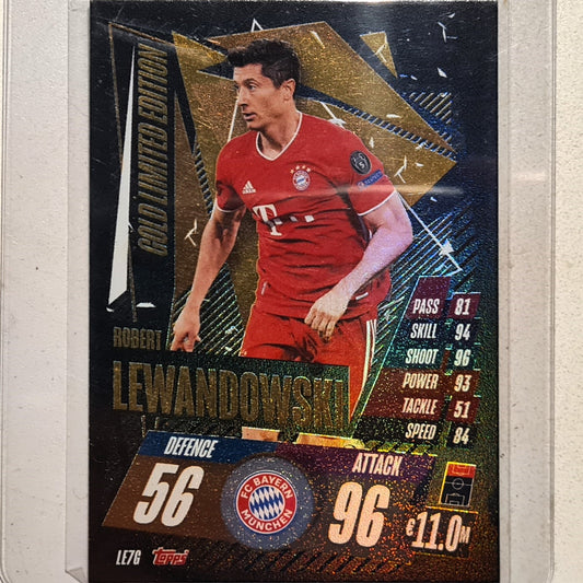 Robert Lewandowski 2020-21 Topps Match Attax Golden limited edition LE7G Soccer Football Bayern Munich vgc