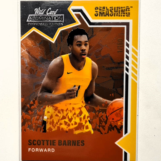 Scottie Barnes 2022 wild card Alumination Smashing 1/150 Rookie RC  SM-20 NBA Basketball  excellent/mint Sleeved