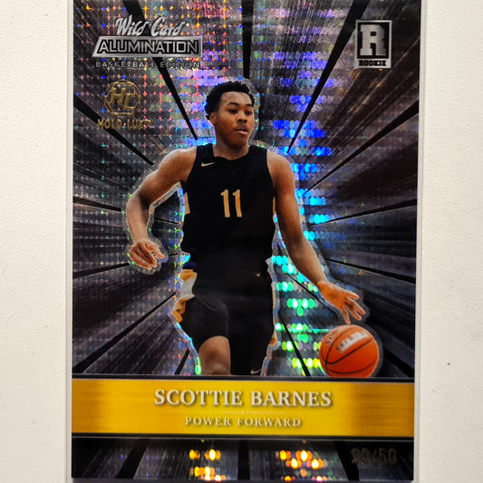 Scottie Barnes 2022 wild card Alumination Holo Lux 20/50 Rookie RC  #68 NBA Basketball  excellent/mint Sleeved