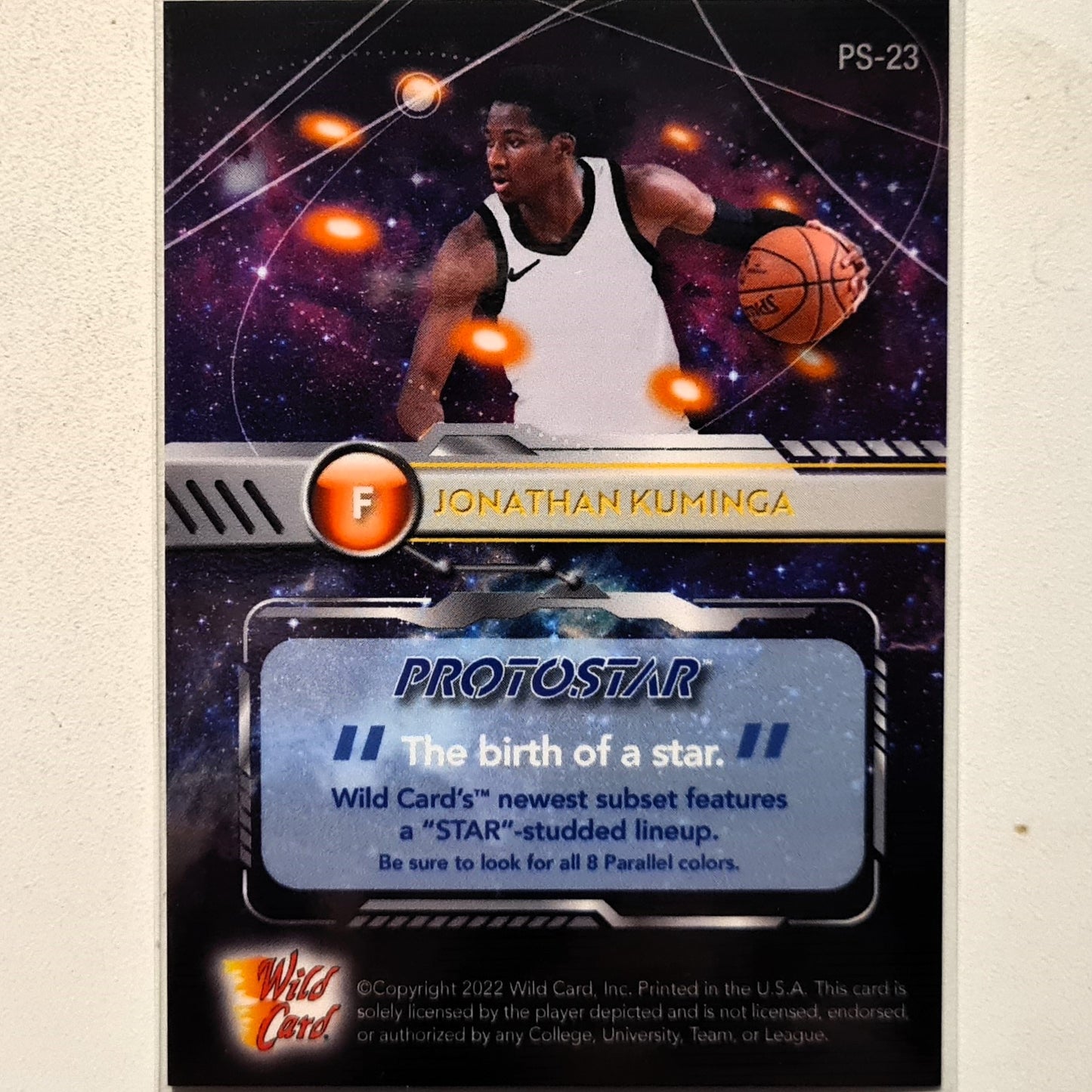 Jonathan Kuminga 2022 wild card Alumination Protostar 9/70 Rookie PS-23 NBA Basketball excellent/mint Sleeved