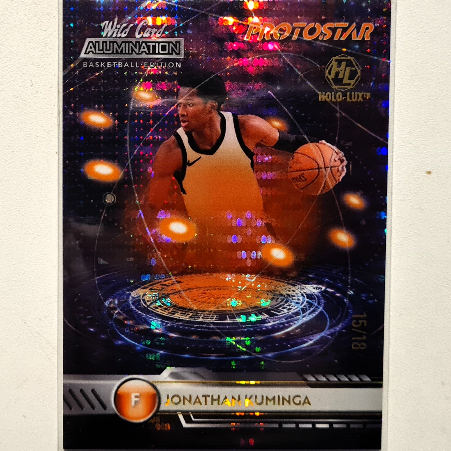 Jonathan Kuminga 2022 wild card Alumination Protostar Holo-Lux Rookie RC PS-23 NBA Basketball excellent/mint Sleeved