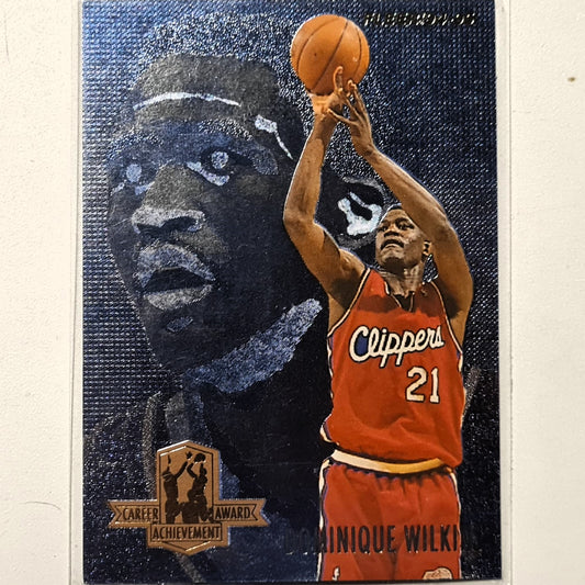 Dominique Wilkins 1994 Fleer 94-95 career achievement award foil 6 of 6 NBA Basketball Los Angeles Clippers Superb  Sleeved