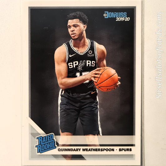 Quinndary Weatherspoon 2019-20 Panini Donruss Rated Rookie RC  #243 NBA Basketball San Antonio Spurs Excellent Sleeved