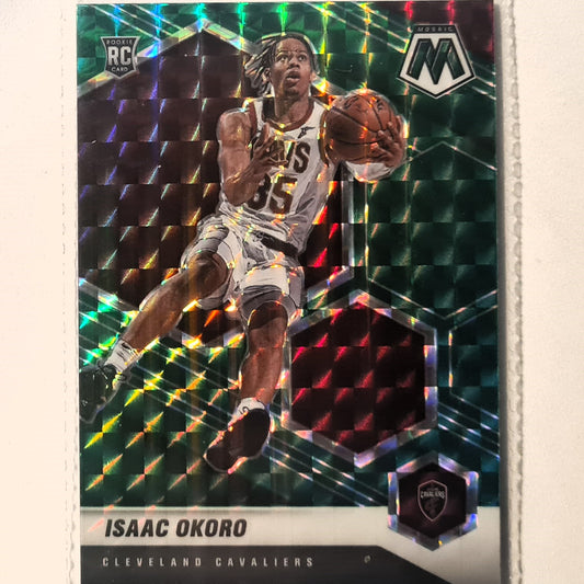 Isaac Okoro 2020-21 Panini Mosaic green prizm Rookie RC #212 Cleveland Cavaliers trading card mint sleeved