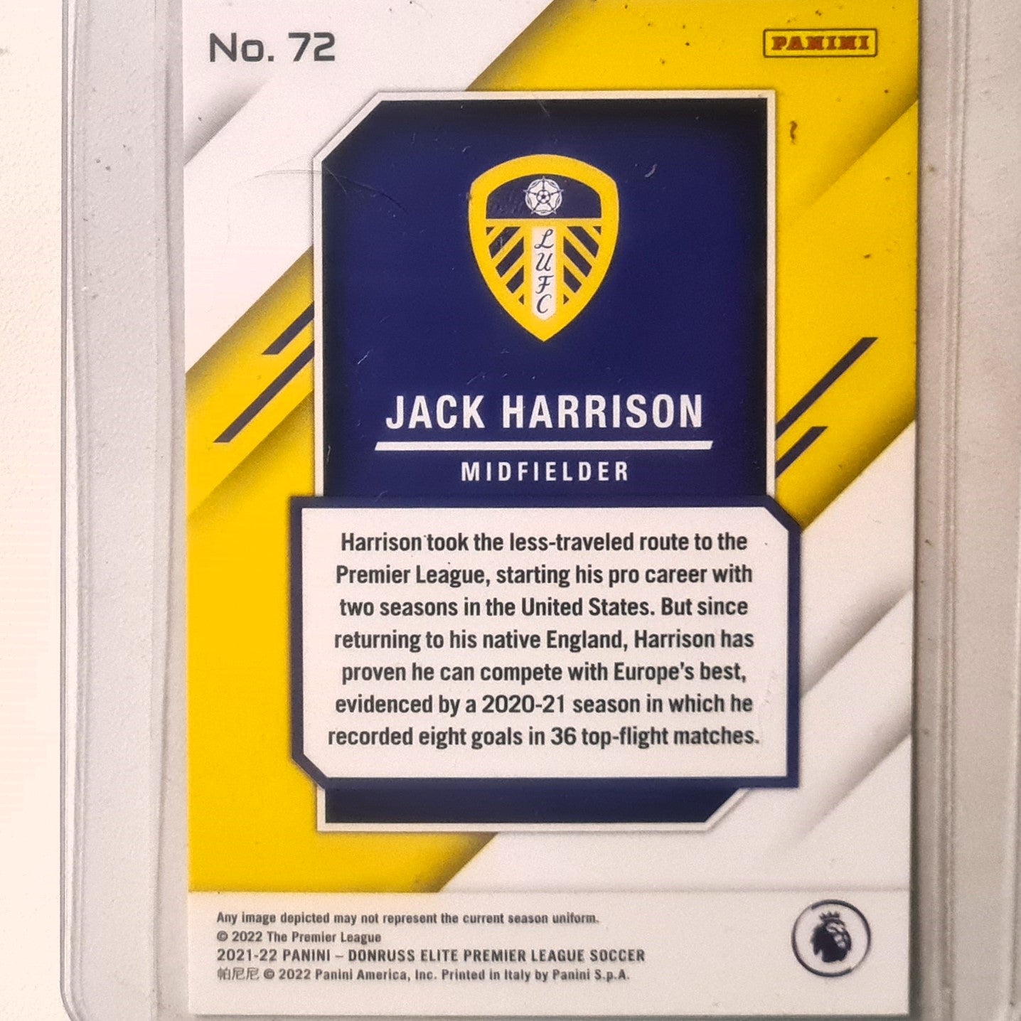 Jack Harrison 2021-22 Panini Donruss Elite Premier League fireworks 2/5  #72 Soccer Football excellent/mint Sleeved