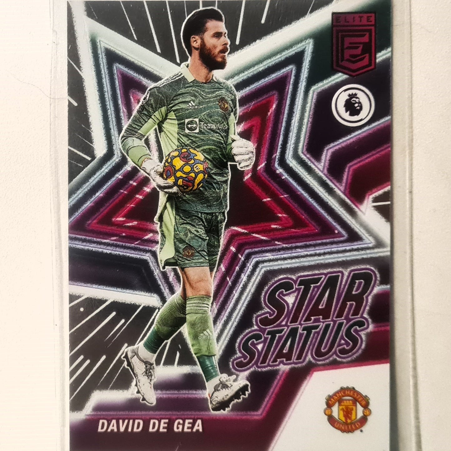 David De Gea 2021-22 Panini Donruss Elite Premier League Star Status #7 Soccer Football Manchester United excellent/mint Sleeved