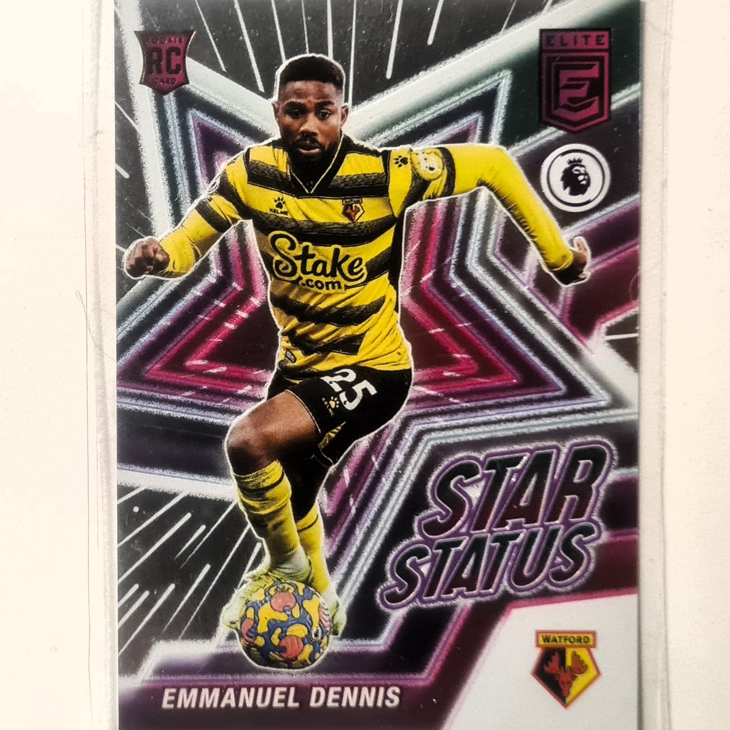 Emmanuel Dennis 2021-22 Panini Donruss Elite Premier League Star Status Rookie RC #6 Soccer Football Watford excellent/mint Sleeved