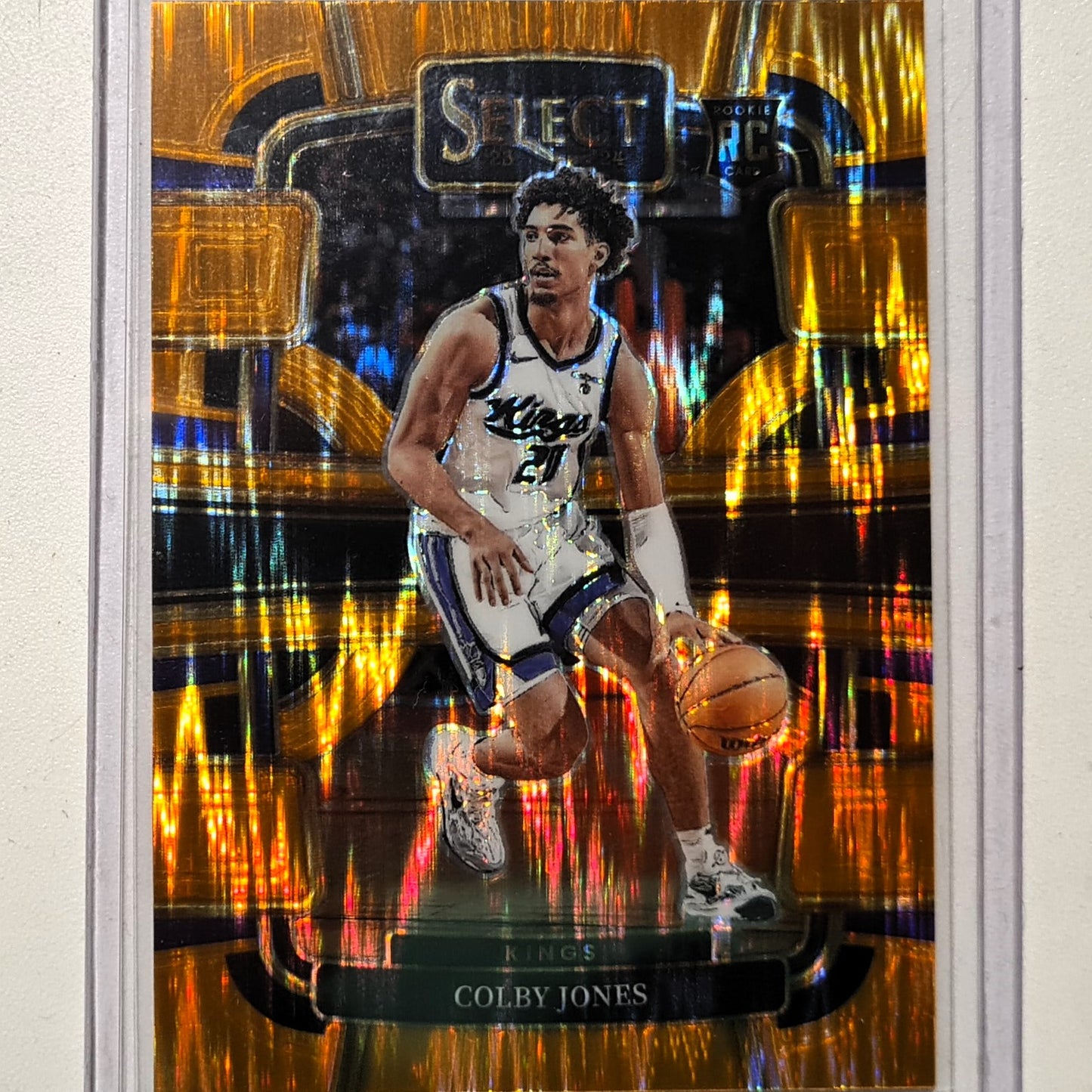 Colby Jones 2023-24 Panini Select Orange Flash Prizm Rookie RC #83 NBA Basketball Sacramento Kings mint