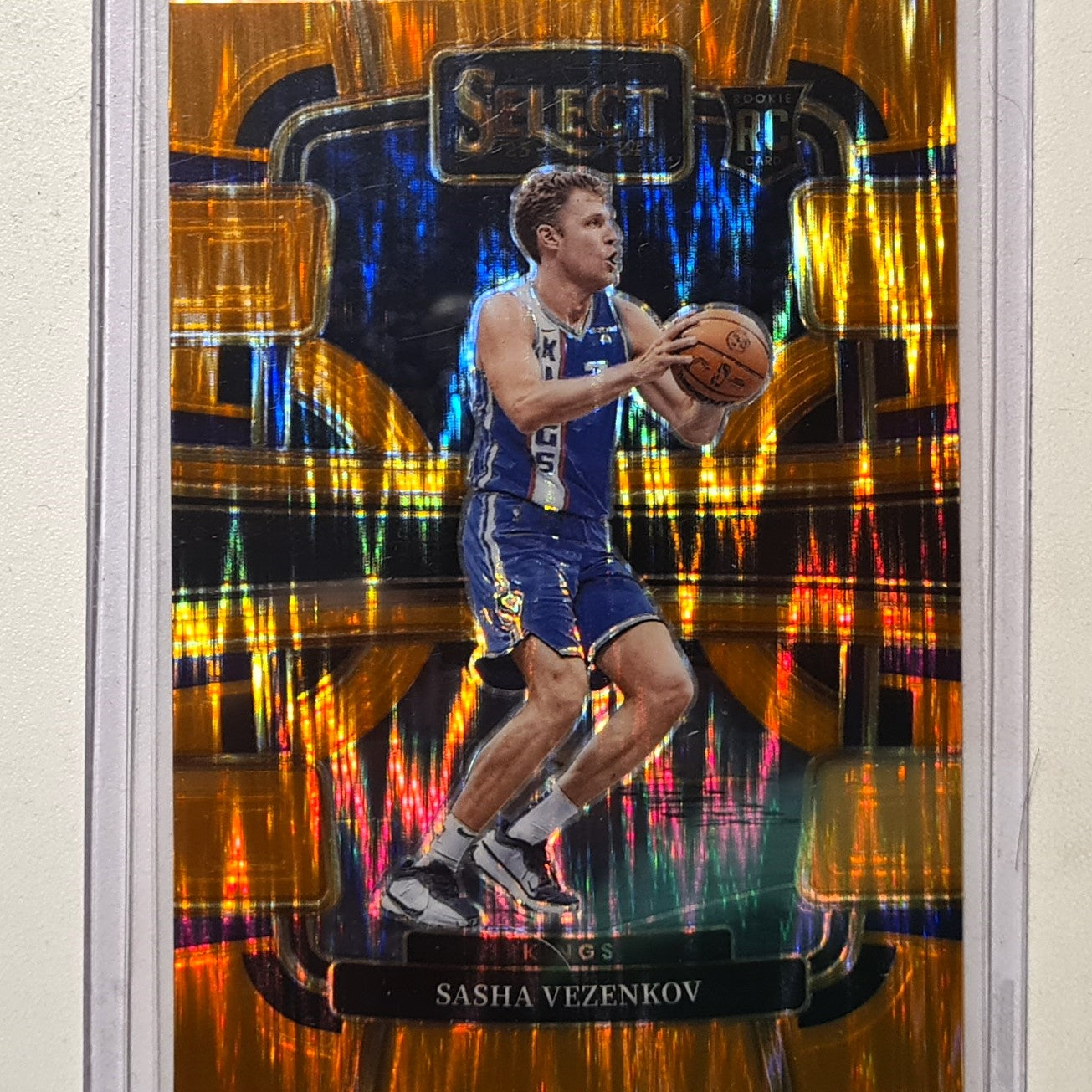 Sasha Vezenkov 2023-24 Panini Select Orange Flash Prizm Rookie RC #74 NBA Basketball Sacramento Kings mint