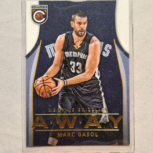 Marc Gasol 2015-16 Panini Complete Away jersey card insert #50 NBA Basketball Memphis Grizzlies Excellent