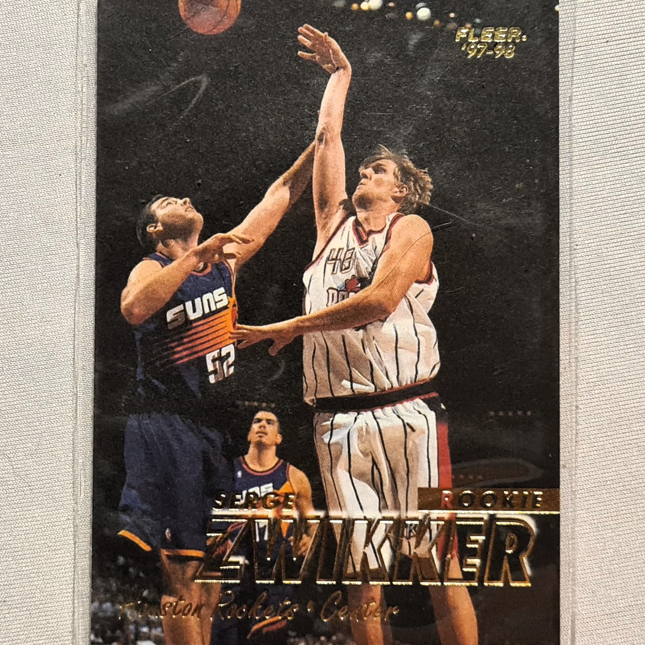 Serge Zwikker 1997 Fleer 97-98 Rookie #348 NBA Basketball Houston Rockets Excellent sleeved