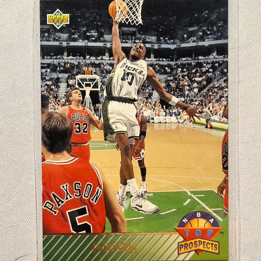 Todd Day 1993 Upper deck top prospects rookie RC card #470 NBA Basketball Milwaukee Bucks Excellent sleeved