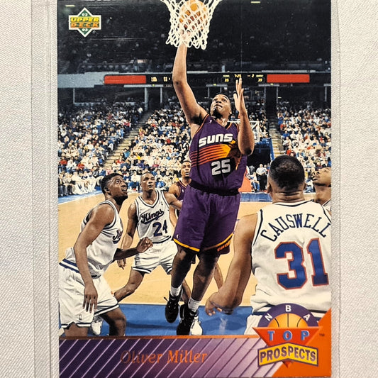 Oliver Miller 1993 Upper deck top prospects rookie RC card #477 NBA Basketball Phoenix Suns  Excellent sleeved