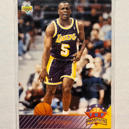 Duane Cooper 1993 Upper deck top prospects rookie RC card #467 NBA Basketball LA Lakers Excellent sleeved