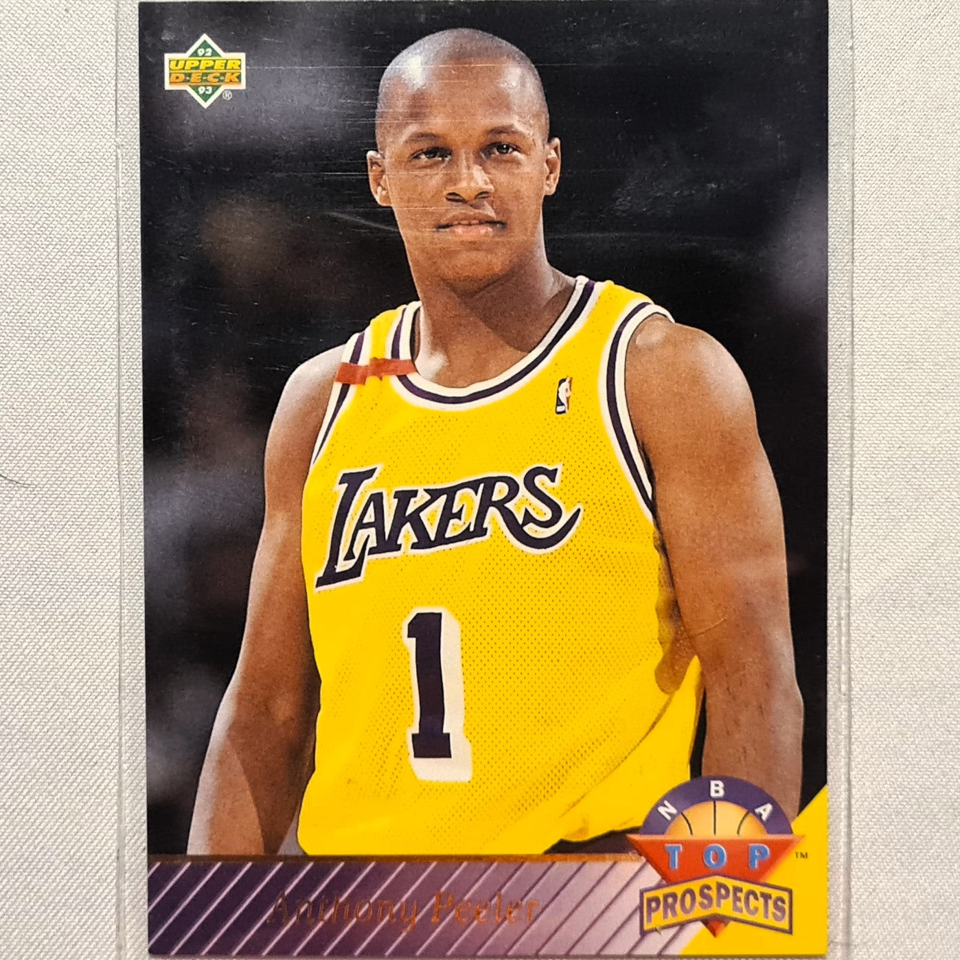 Anthony Peeler 1993 Upper deck top prospects rookie RC card #468 NBA Basketball LA Lakers Excellent sleeved