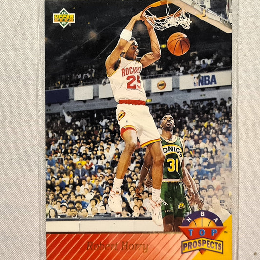 Robert Horry 1993 Upper deck top prospects rookie RC card #464 NBA Basketball Houston Rockets Excellent sleeved