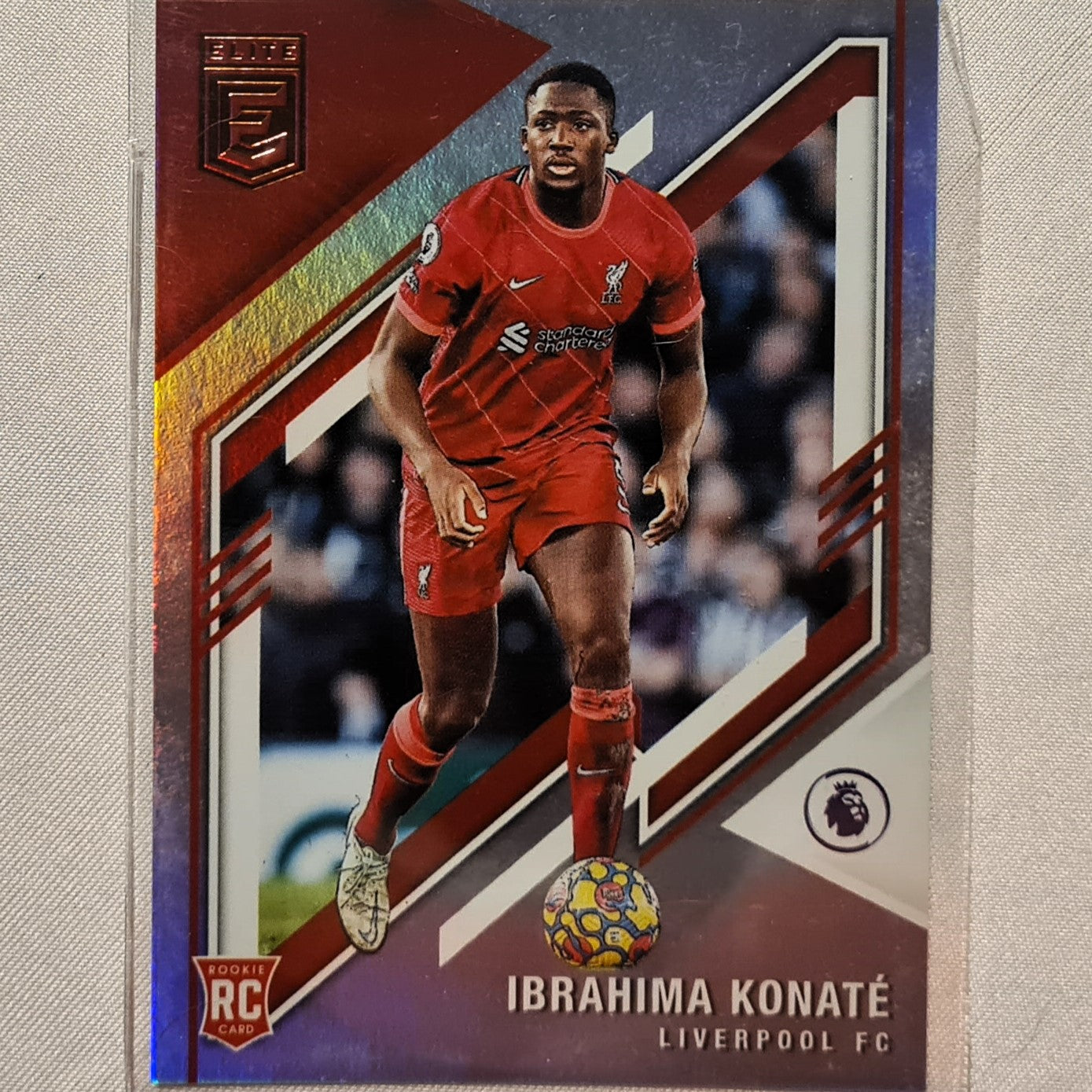 Ibrahima Konate 2021-22 Panini Donruss Elite Premier League Rookie RC #189 Soccer Football Liverpool excellent/mint Sleeved