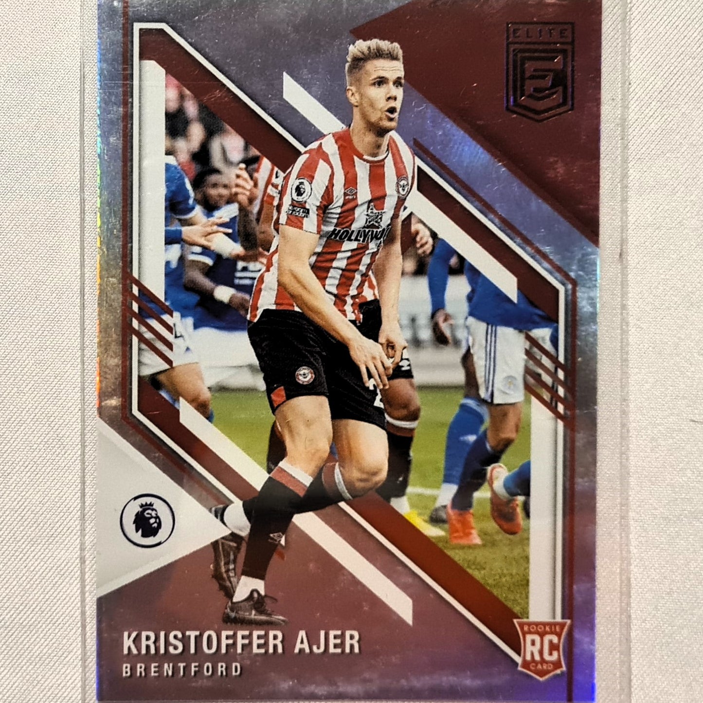 Kristoffer Ajer 2021-22 Panini Donruss Elite Premier League Rookie RC #23 Soccer Football Brentford excellent/mint Sleeved