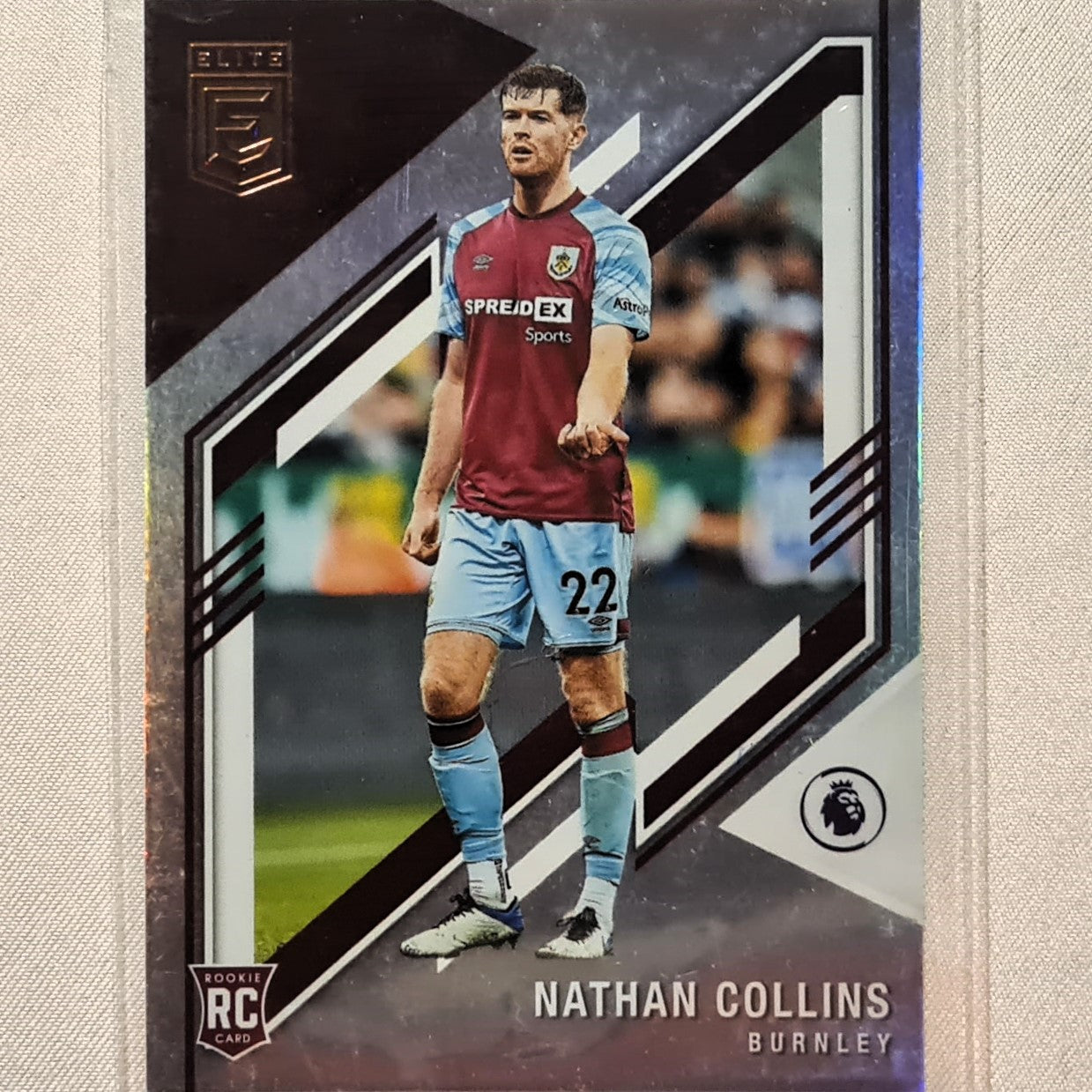 Nathan Collins 2021-22 Panini Donruss Elite Premier League Rookie RC #181 Soccer Football Burnley excellent/mint Sleeved