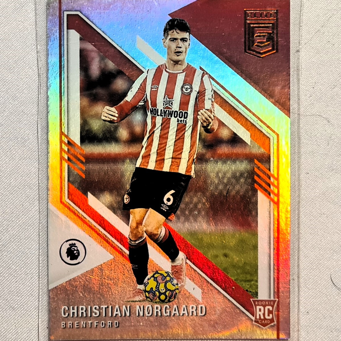 Christian Norgaard 2021-22 Panini Donruss Elite Premier League Rookie RC #19 Soccer Football Brentford excellent/mint Sleeved