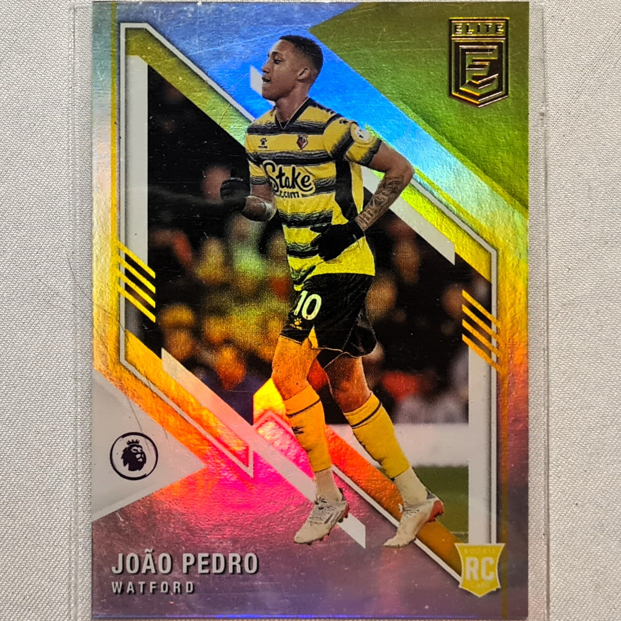 Joao Pedro 2021-22 Panini Donruss Elite Premier League Rookie RC #152 Soccer Football Watford excellent/mint Sleeved